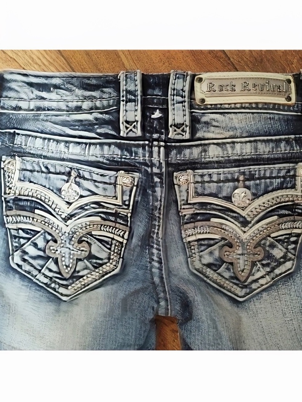 Gorgeous Rock Revival Vien Ankle Skinny Jeans With Signature Pockets 29” Inseam